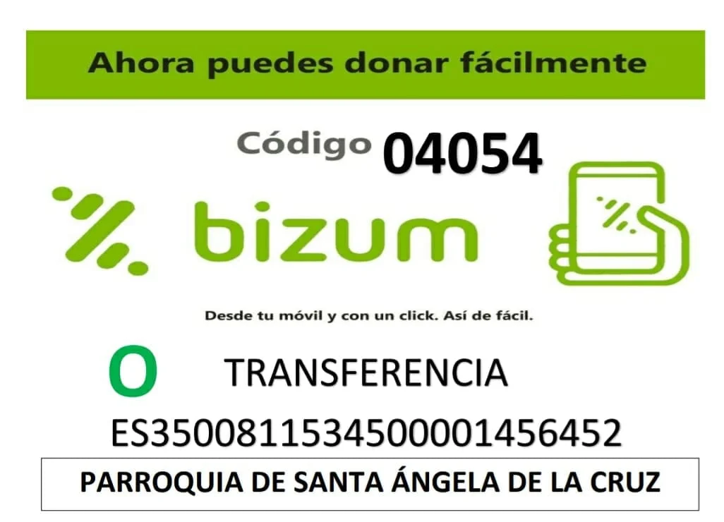Teléfono Bizum y número de cuenta para transferencias